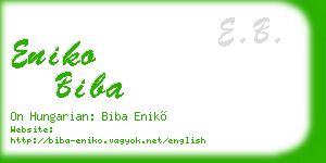eniko biba business card